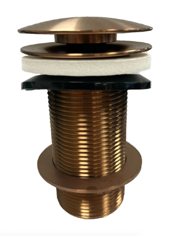 Cassøe Tvangsåben bundventil – Børstet kobber